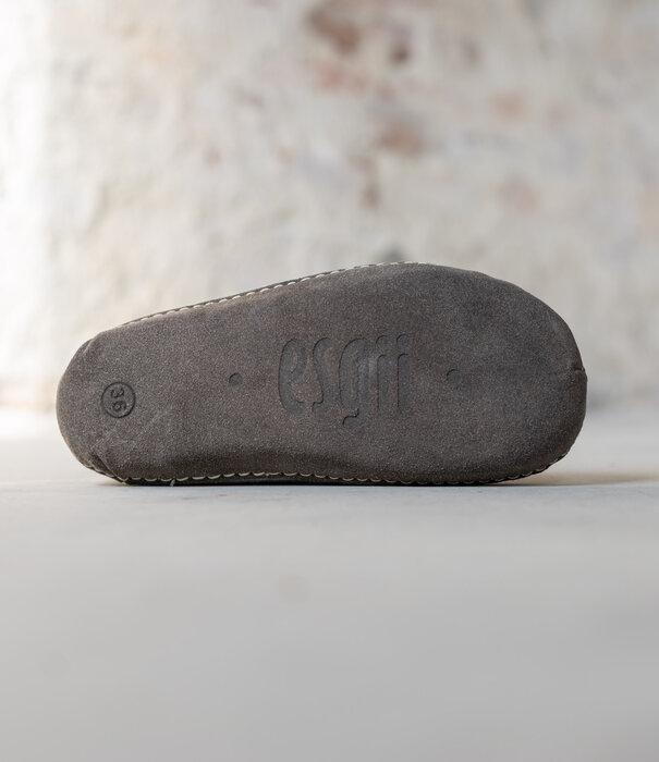 esgii Filz Hoher Damen Hausschuh Jado - Hellgrau - Größe 36 bis 41 - Weiche Sohle