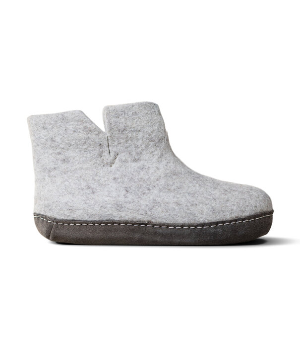 esgii Vilten Hoge Dames Pantoffel Jado - Lichtgrijs - Maat 36 t/m 41 - Zachte Zool