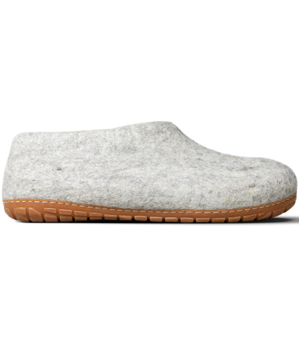 esgii Vilten Heren Pantoffel Ravi - Lichtgrijs - Maat 42 t/m 46 - Harde Zool