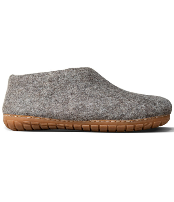 esgii Filz Damen Hausschuh Ravi - Sesam - Größe 36 bis 41 - Harte Sohle