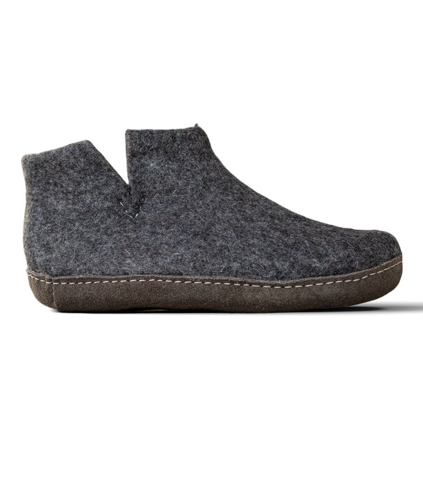 esgii Vilten Hoge Dames Pantoffel Jado - Donkergrijs - Maat 36 t/m 41 - Zachte Zool