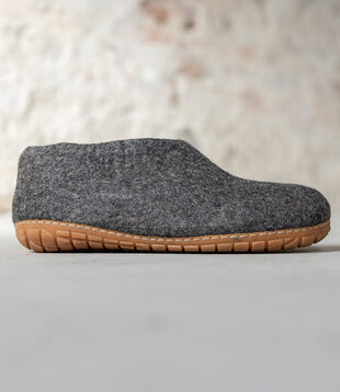 Heren Pantoffel Ravi - Donkergrijs - Maat 42 t/m 46 - Harde Zool