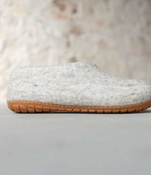 Heren Pantoffel Ravi - Lichtgrijs - Maat 42 t/m 46 - Harde Zool