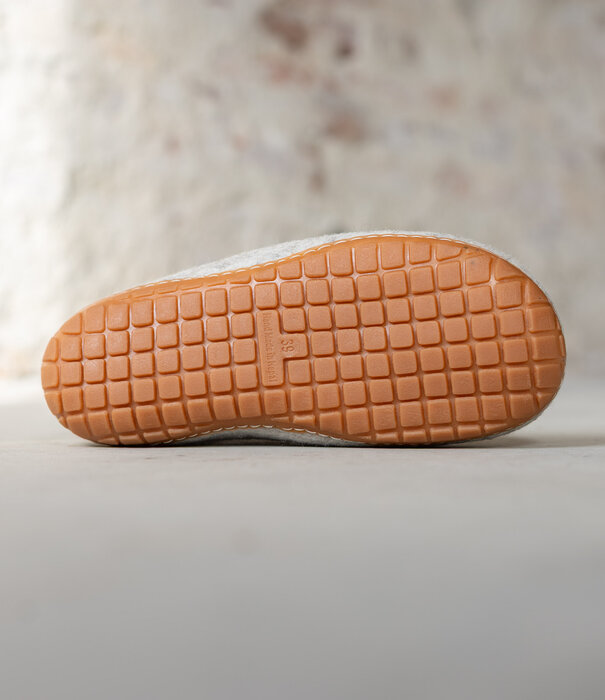 esgii Vilten Hoge Dames Pantoffel Jado - Lichtgrijs - Maat 36 t/m 41 - Harde Zool