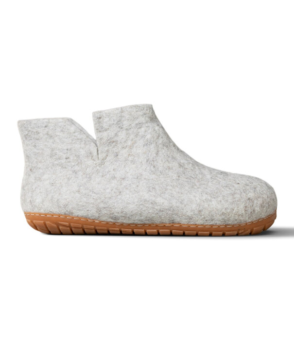 esgii Vilten Hoge Dames Pantoffel Jado - Lichtgrijs - Maat 36 t/m 41 - Harde Zool