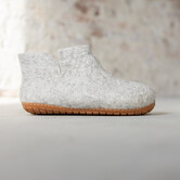 Vilten Hoge Dames Pantoffel Jado - Lichtgrijs - Maat 36 t/m 41 - Harde Zool