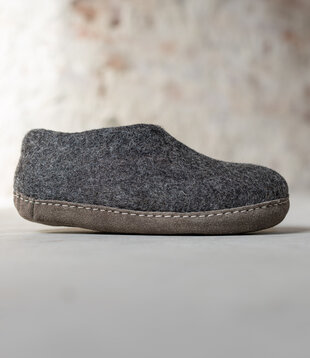 Dames Pantoffel Ravi - Donkergrijs - Maat 36 t/m 41 - Zachte Zool