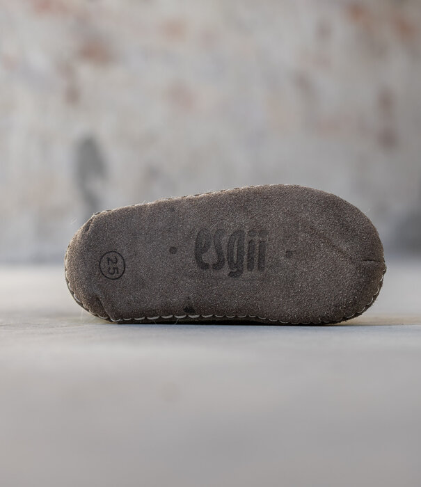 esgii Filz Hoher Kinder Hausschuh - Grasgrün - Größe 24 bis 35 - Weiche Sohle