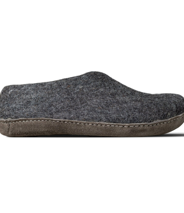 esgii Vilten Heren Pantoffel Ravi - Donkergrijs - Maat 42 t/m 46 - Zachte Zool