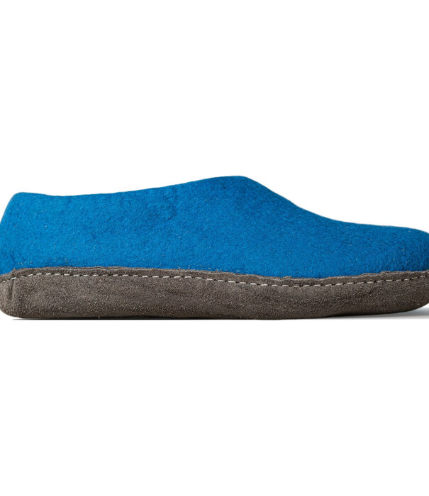 esgii Vilten Heren Pantoffel Ravi - Zeeblauw - Maat 42 t/m 46 - Zachte Zool