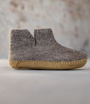 Hoge Kinder Pantoffel - Sesam - Maat 32 - Zachte Zool