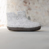 Vilten Hoge Dames Pantoffel Jado - Lichtgrijs - Maat 36 t/m 41 - Zachte Zool