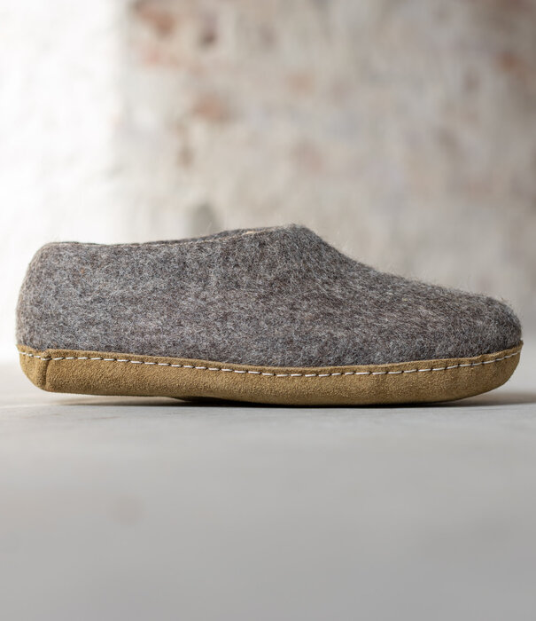 esgii Vilten Dames Pantoffel Ravi - Sesam - Maat 36 t/m 41 - Zachte Zool