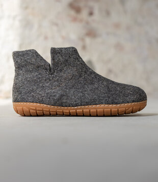 Hoge Dames Pantoffel Jado - Donkergrijs - Maat 36 t/m 41 - Harde Zool