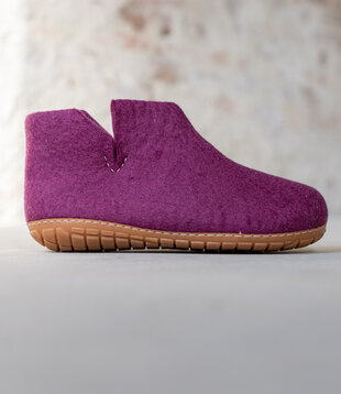 Hoge Dames Pantoffel Jado - Bosbes - Maat 36 t/m 41 - Harde Zool