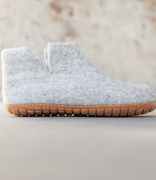 Hoge Heren Pantoffel Jado - Lichtgrijs - Maat 42 t/m 46 - Harde Zool