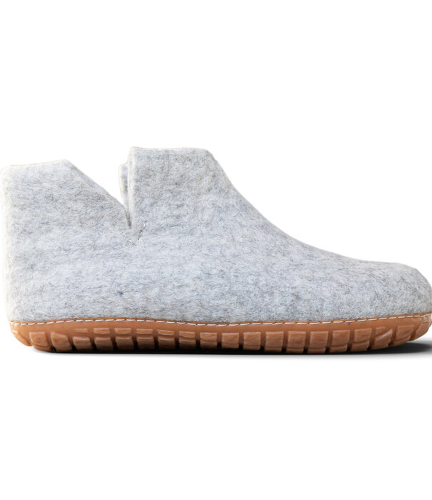 esgii Vilten Hoge Heren Pantoffel Jado - Lichtgrijs - Maat 42 t/m 46 - Harde Zool