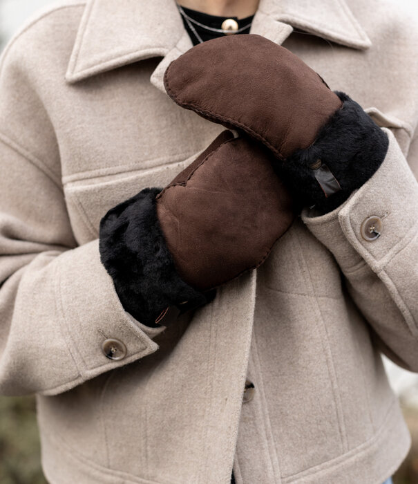 esgii Schapenvacht Wanten - Bruin - Dames - 5 Maten