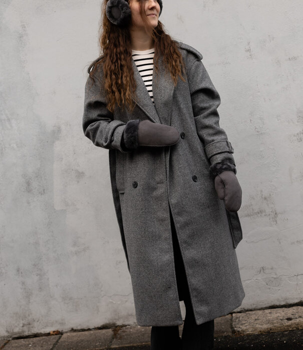 esgii Schapenvacht Wanten - Grijs - Dames