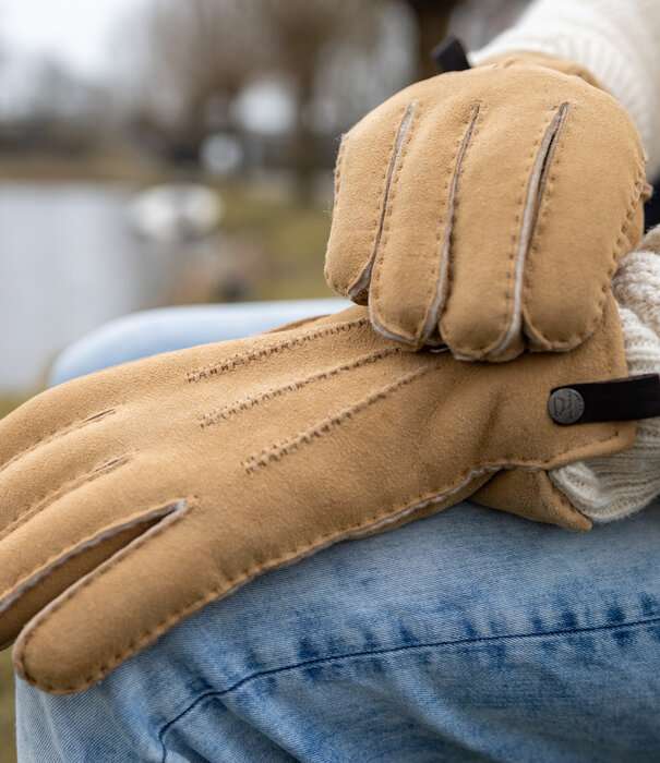 esgii Schapenvacht Handschoenen - Camel - Heren - 2 Maten