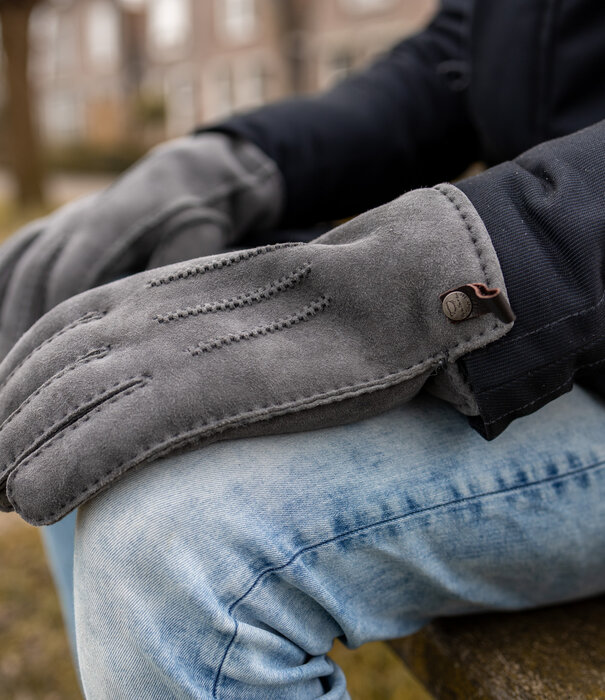 esgii Schapenvacht Handschoenen - Grijs - Heren - 2 Maten