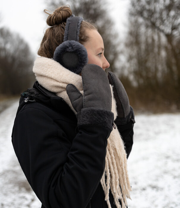 esgii Schapenvacht Wanten - Grijs - Dames