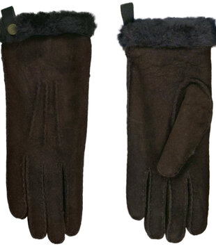 Schapenvacht Handschoenen - Bruin - Dames
