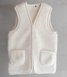 Wollen bodywarmer Taru - Off-White - 7 maten