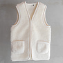 Wollen bodywarmer Taru - Off-White - 7 maten (S t/m 4XL)