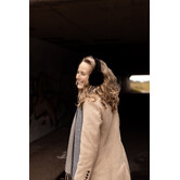 Lamsvacht Oorwarmers - Zwart