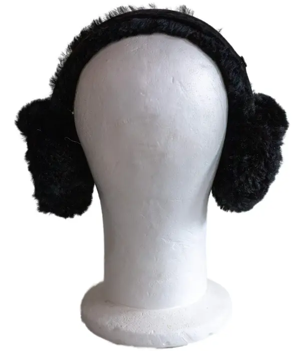 Van Buren sinds 1861 Lamsvacht Oorwarmers - Zwart