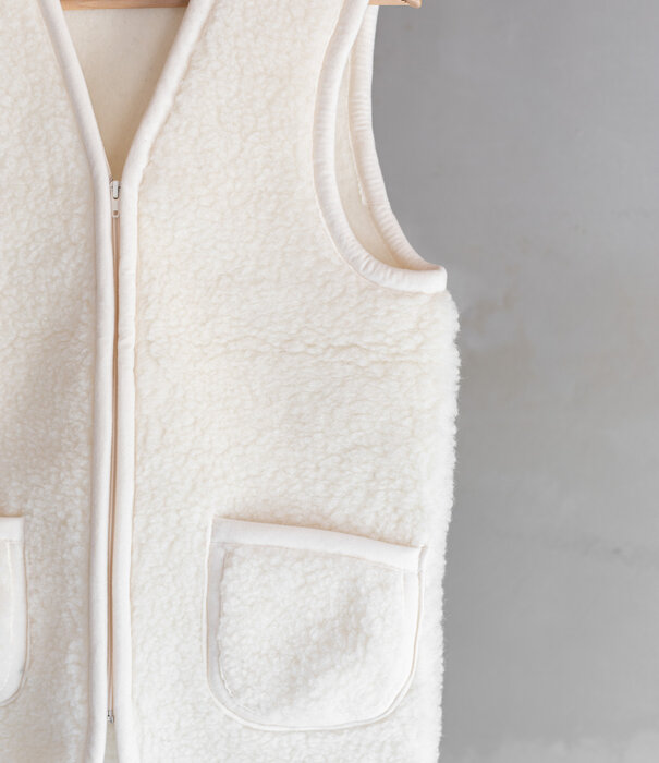 Van Buren sinds 1861 Wollen bodywarmer Taru - Off-White - 7 maten (S t/m 4XL)