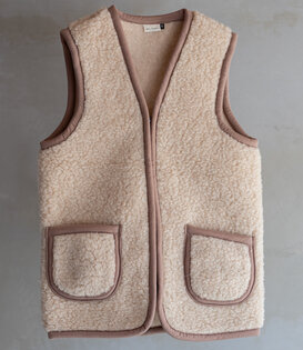 Wollen bodywarmer Taru - Camel