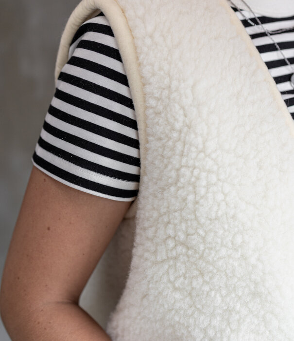 Van Buren sinds 1861 Wollen bodywarmer Taru - Off-White - 7 maten (S t/m 4XL)