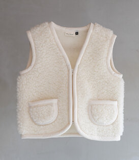 Wollen kinderbodywarmer Nilo - Off-White