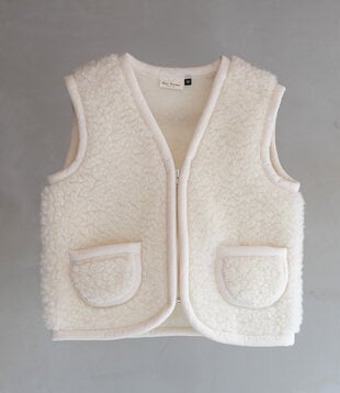 Wollen kinderbodywarmer Nilo - Off-White