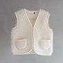 Wollen kinderbodywarmer Nilo - Off-White - 4 maten (S t/m XL)
