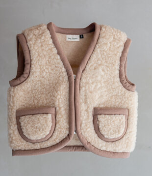 Wollen kinderbodywarmer Nilo - Camel