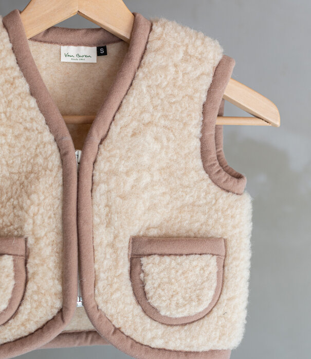 Van Buren sinds 1861 Wollen kinderbodywarmer Nilo - Camel - 4 maten - (S t/m XL)