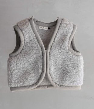 Wollen babybodywarmer Nilo - Grijs - XS / 74-92
