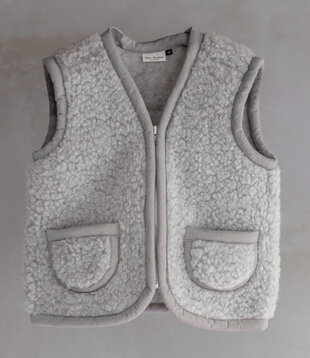 Wollen kinderbodywarmer Nilo - Grijs - 4 maten - (S t/m XL)