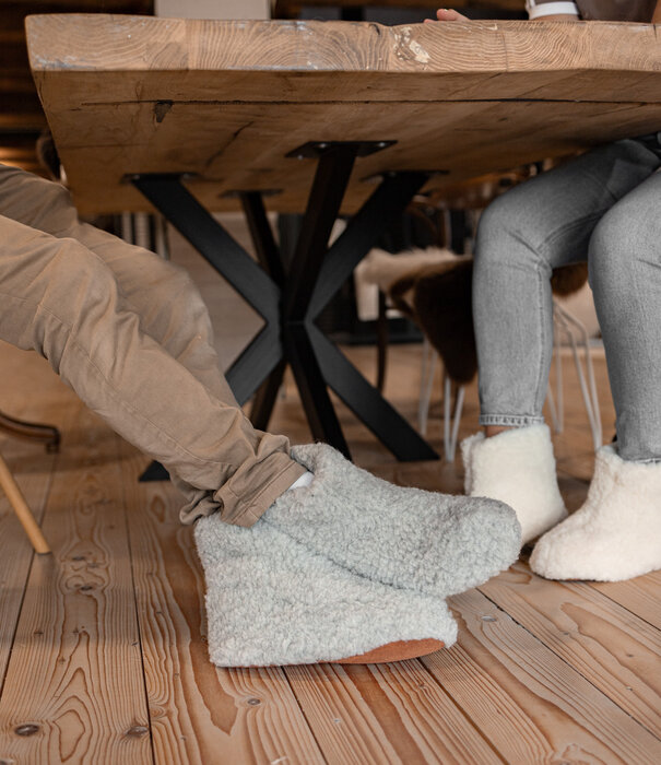 Van Buren sinds 1861 Wollen sloffen Sami - Grijs