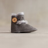 Schapenvacht babyslofjes -  Davin - Grijs - 3 maten