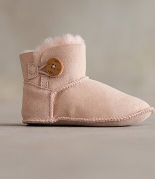 Lamsvacht kindersloffen Davin - Roze