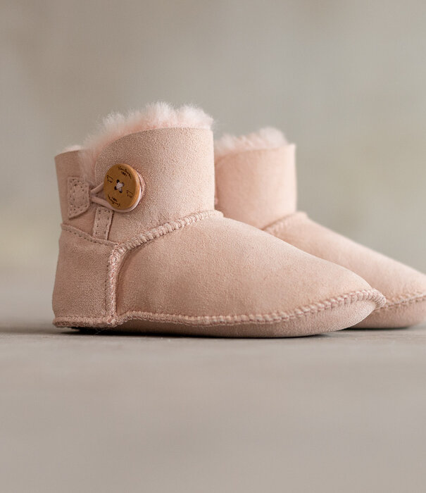 Van Buren sinds 1861 Lamsvacht kindersloffen Davin - Roze - 3 maten