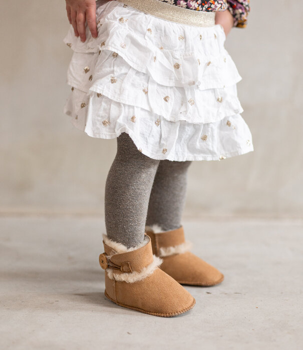 Van Buren sinds 1861 Lamsvacht kindersloffen Davin - Camel - 3 maten