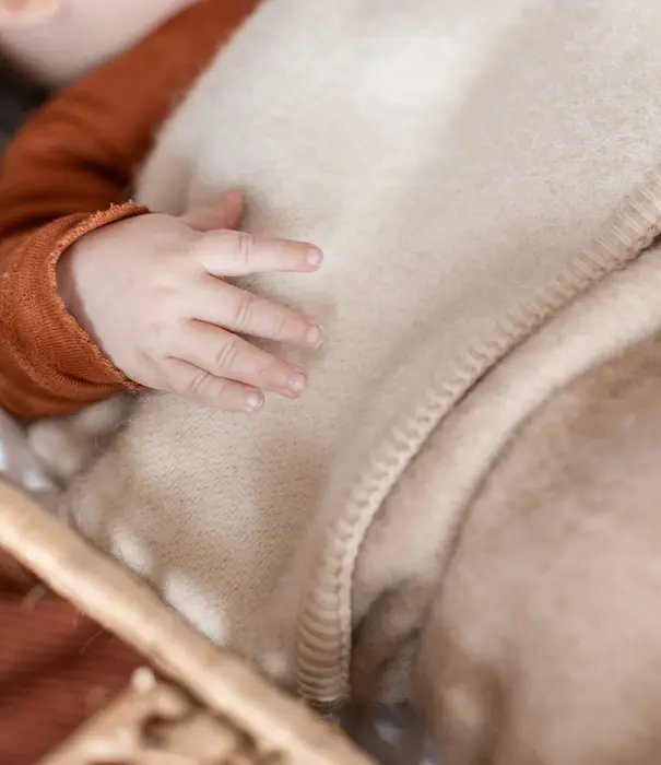 Van Buren sinds 1861 Alpaca wollen babydeken - Beige