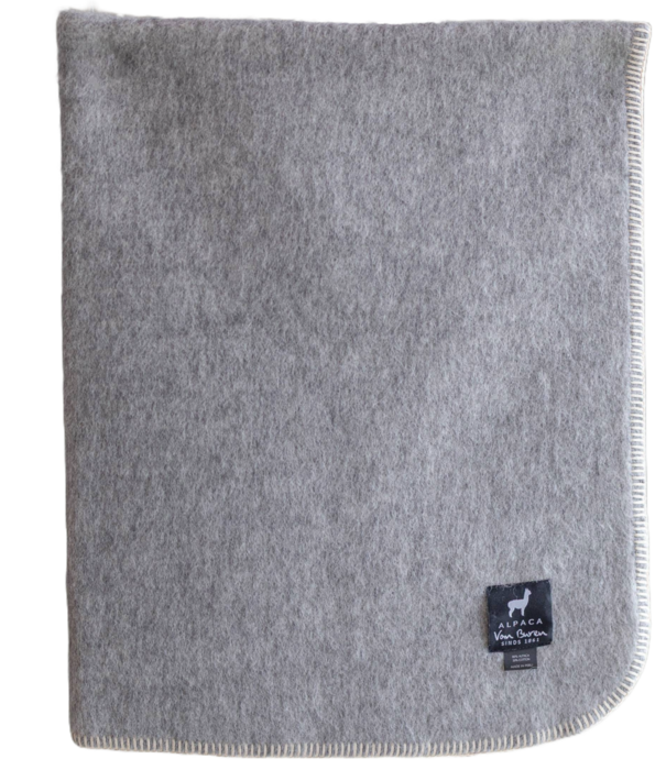 Van Buren sinds 1861 Alpaca wollen babydeken - Grijs