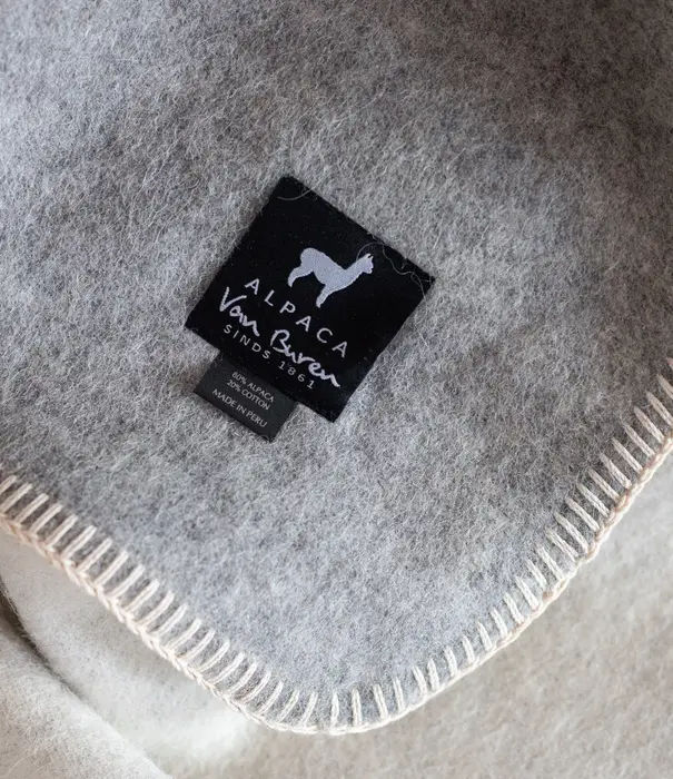 Van Buren sinds 1861 Alpaca wollen babydeken - Grijs