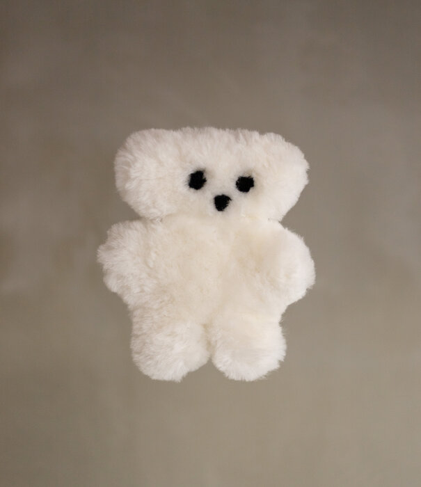 Van Buren sinds 1861 Buurtje Beer - Merino Schapenvacht Knuffel - Wit - Klein